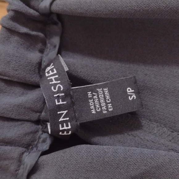 Eileen Fisher Gray Silk Georgette Crepe Tapered Ankle Pants Size S - Picture 5 of 10